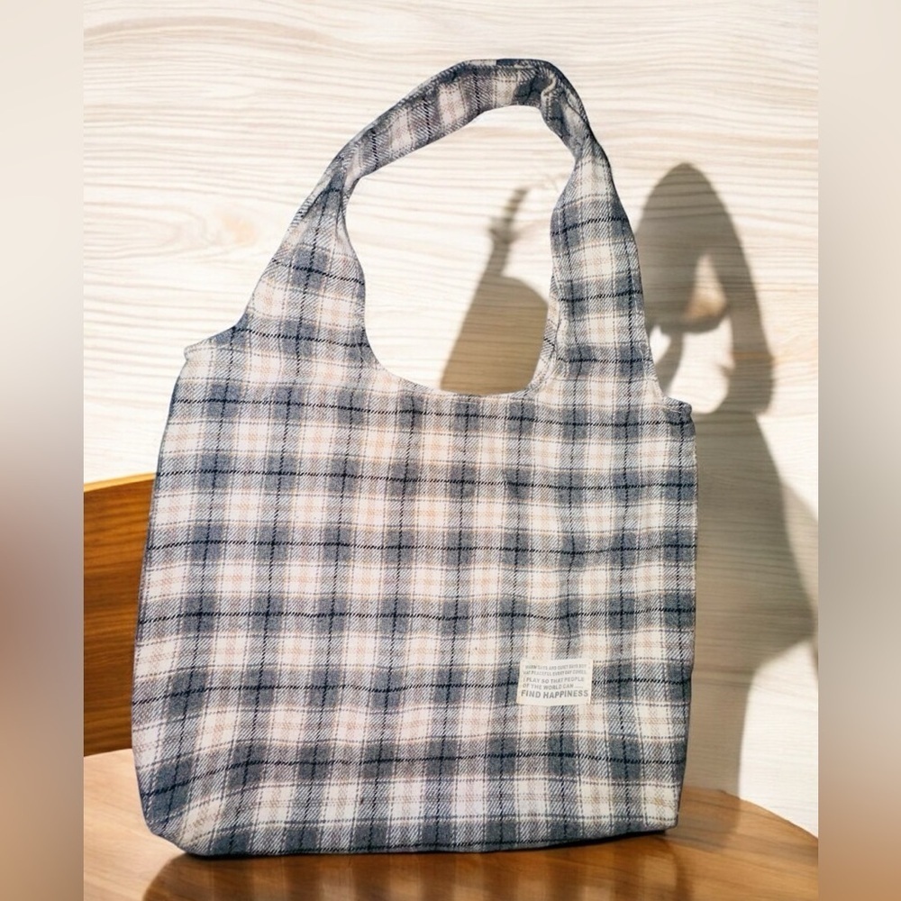Olivia Mark Plaid Reusable Shopping ~ Purse Bag